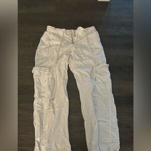white cargo pants